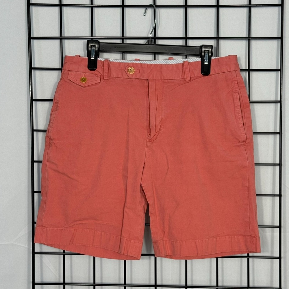 Brooks Brothers 1818 Bermuda Shorts Mens 34 (Fits 33") Salmon Preppy 8.5" Inseam